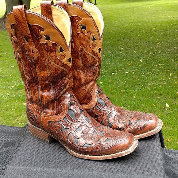 Corral Shoes - Corral Hand Tooled Western Boots 9.5